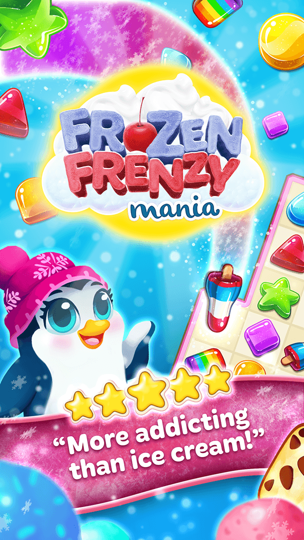 Storm8 Frozen Frenzy Mania Ad Creative